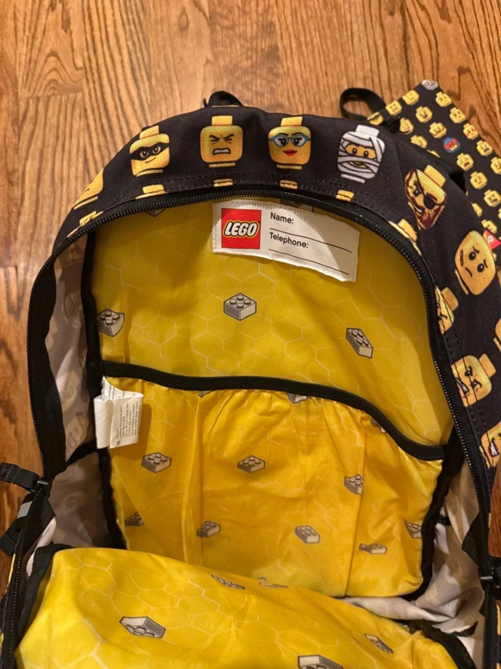 LEGO Heritage Classic Kids lego head School Backpack AND POUCH EUC